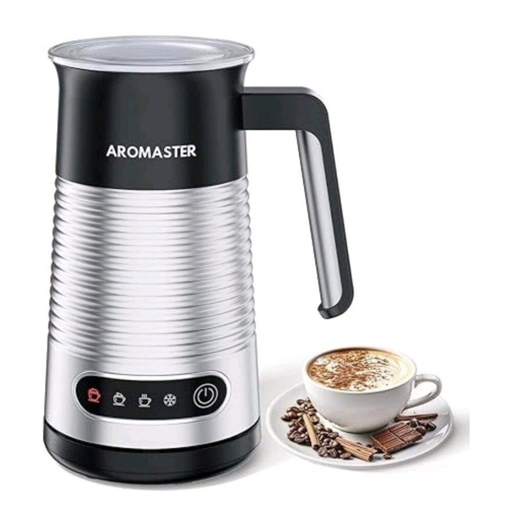 NEW Aromaster 4 IN 1 Electric Milk Frother & Steamer Stainless Steel